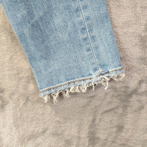 Rag & Bone Womens Skinny Jeans 27 Blue Distressed Raw Hem Denim Casual - Picture 4 of 12